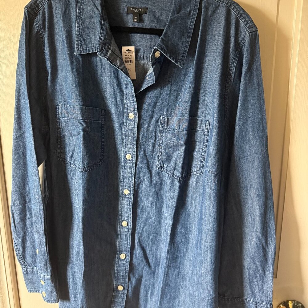 Talbots, 3X, Denim Shirt